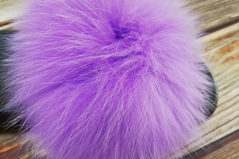 purple fluffy sliders