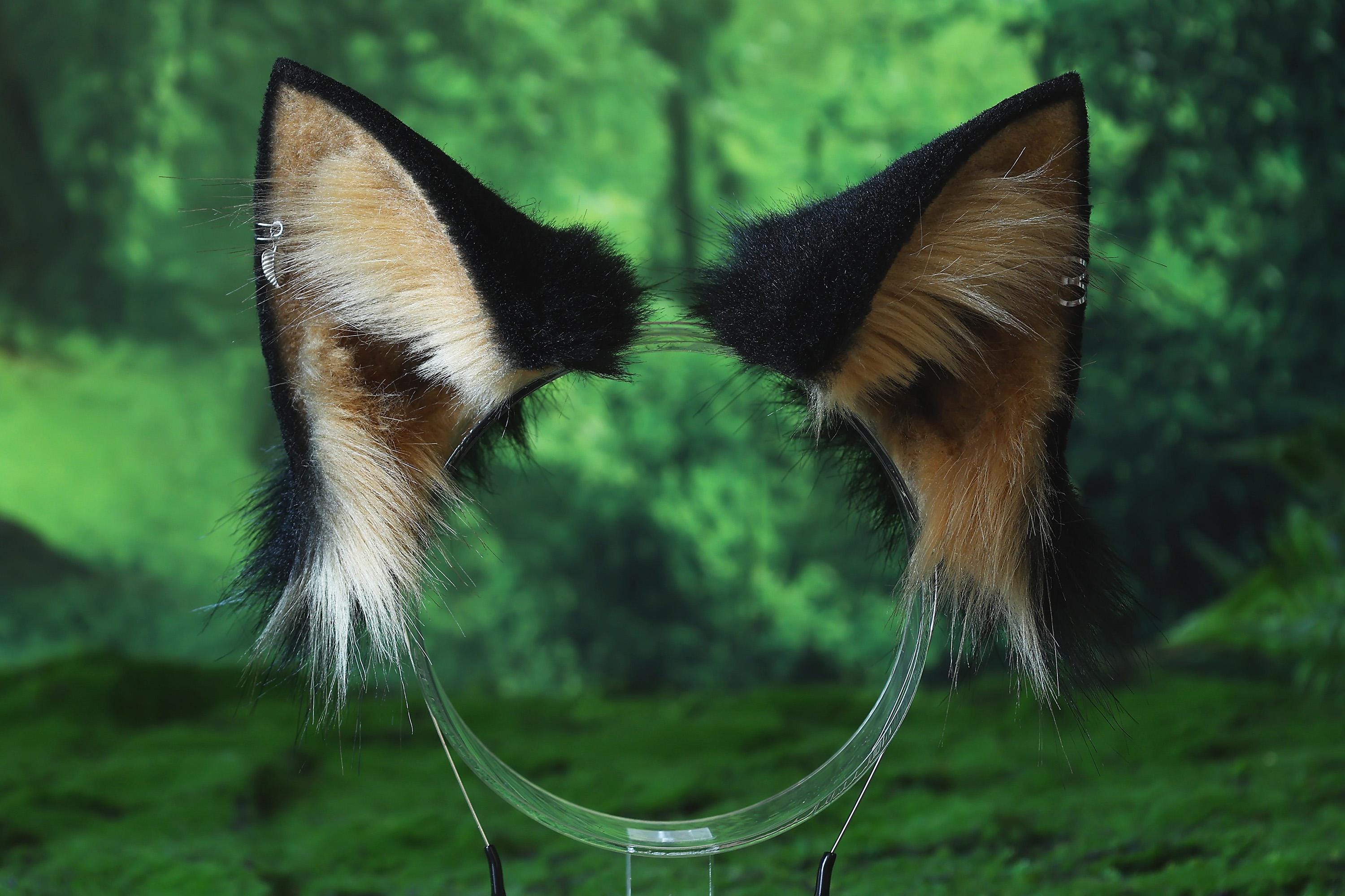 Faux Fur Wolf Ear and Tail Alsatian Wolf Dog Cosplay German Shepherd ...