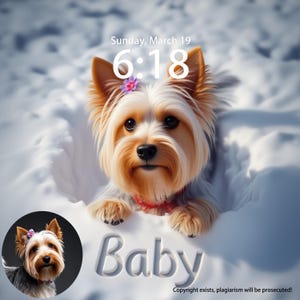 Custom Puppy Iphone Wallpaper Sealyham Terrier lying leisurely in the snow, Cute Dog Mobile Wallpaper, iPad Wallpaper, Cat Pet Wallpaper
