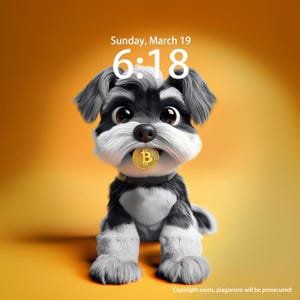 Lucky Schnauzer, Puppy Custom Iphone Wallpaper, Tablet Wallpaper, iPad Wallpaper, Cat And Dog iPhone Background Wallpaper, Pet Wallpaper
