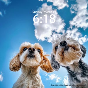 Custom IPhone Wallpaper, Puppy Wallpaper, Tablet Computer Wallpaper, iPad Wallpaper, Dog Background, Cat Pet Wallpaper, Creative Wallpaper