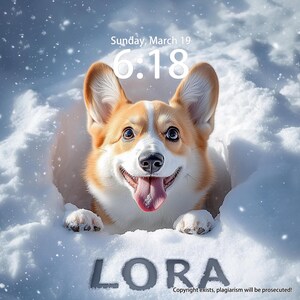 Custom Puppy Iphone Wallpaper A Corgi Lying In The Snow, Cute Dog Phone Wallpaper, iPad Wallpaper, Cat Wallpaper, Pet Smartphone Wallpaper