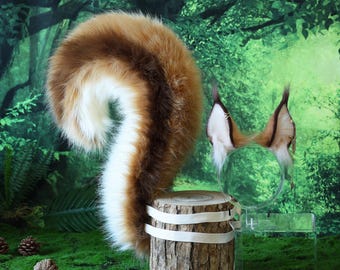 1 リスの尻尾 工芸品 剥製 衣装 演劇 毛皮 動物の骨 - Etsy 日本