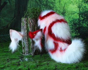 Flauschige Kunstpelz Katzenohr und Schwanz Kätzchen Ohren und Schwanz kittenplay Anime Cosplay Kitty Ohr und Schwanz kurze Kätzchen Schwanz kemonomimi cat therian