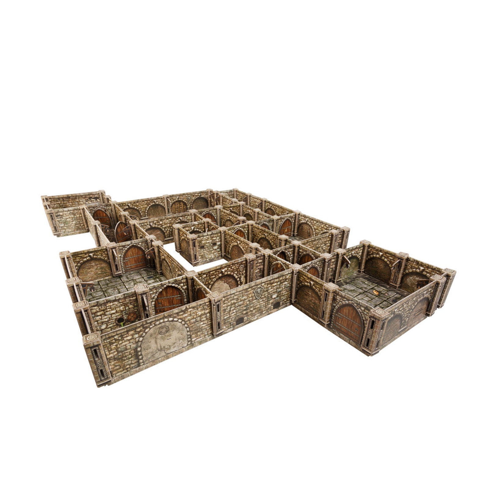 Cardboard Dungeon Basic Set Dungeon décor / 3D model puzzle Etsy