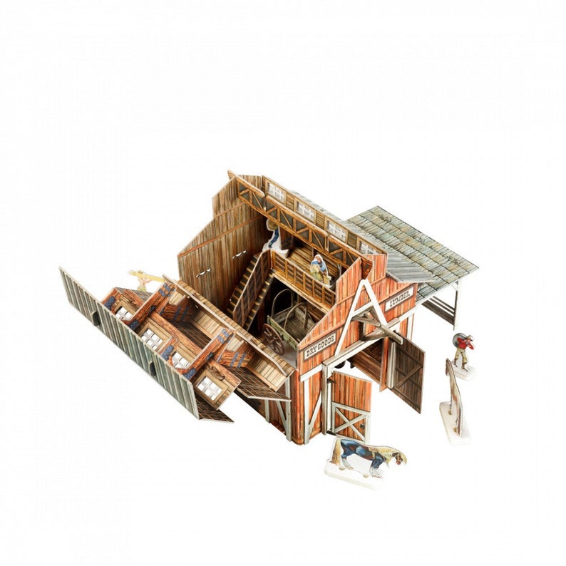 Dead end. Wild West terrain set / 3D cardboard puzzle / DnD Etsy