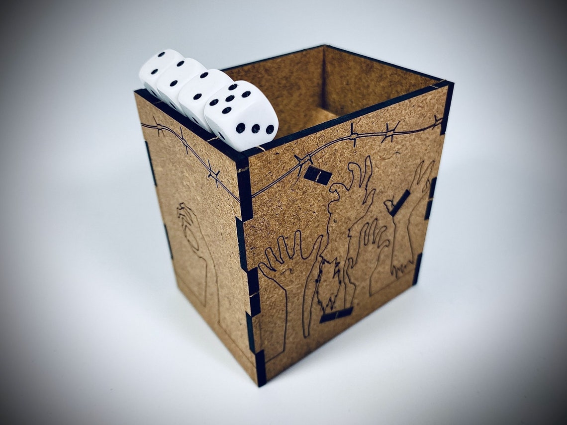 Zombie Micro Dice Tower / Pocket Dice Tower zombicide Dead Etsy