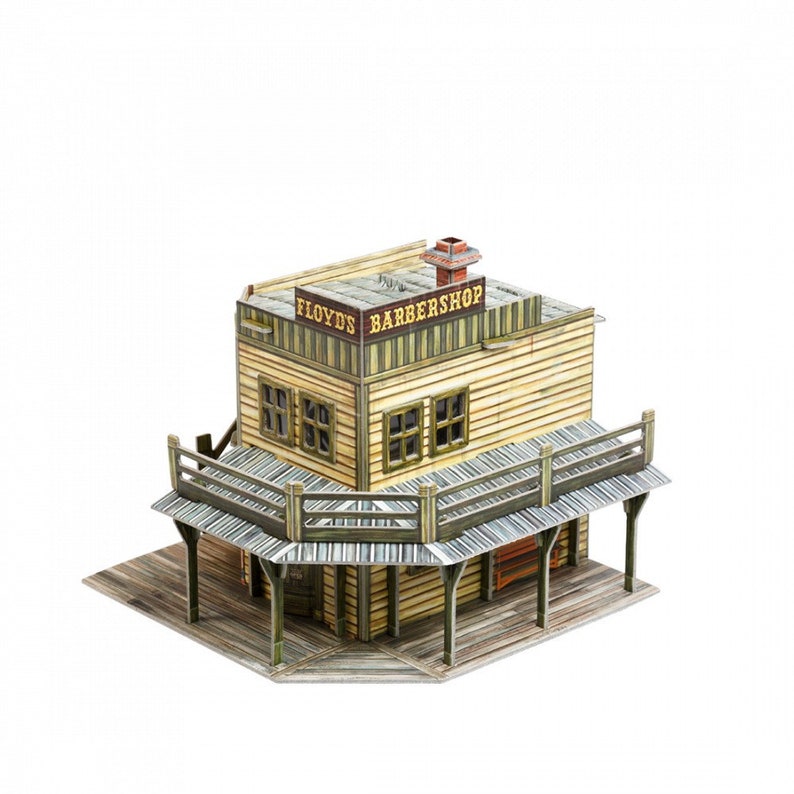 Down town. Wild West terrain set / 3D cardboard puzzle / DnD | Etsy