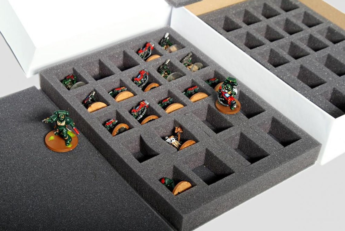 Storage Box with foam trays for 46 miniatures 2835 mm Etsy