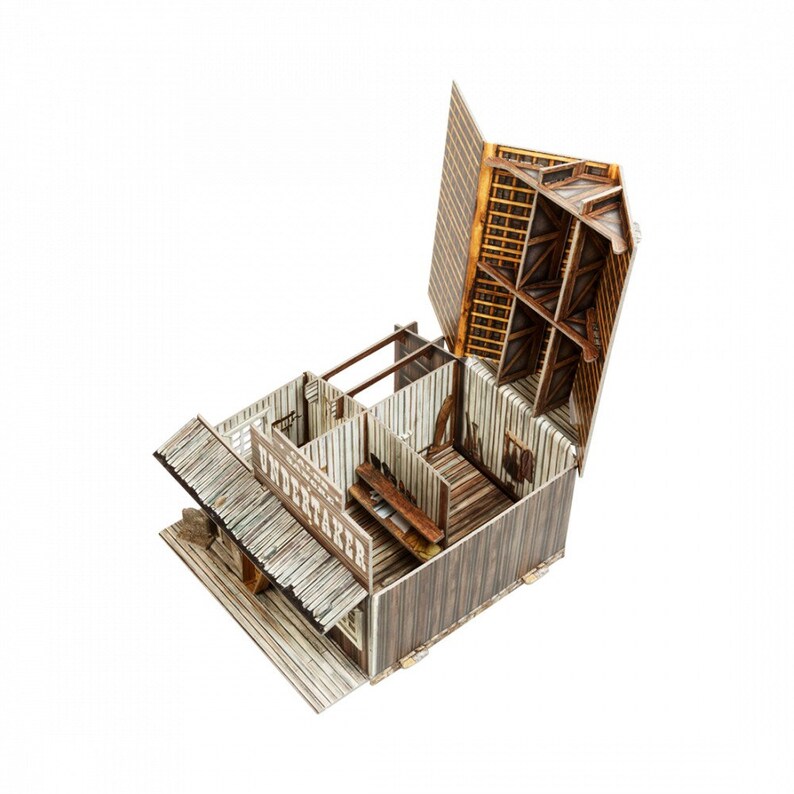 Dead end. Wild West terrain set / 3D cardboard puzzle / DnD Etsy