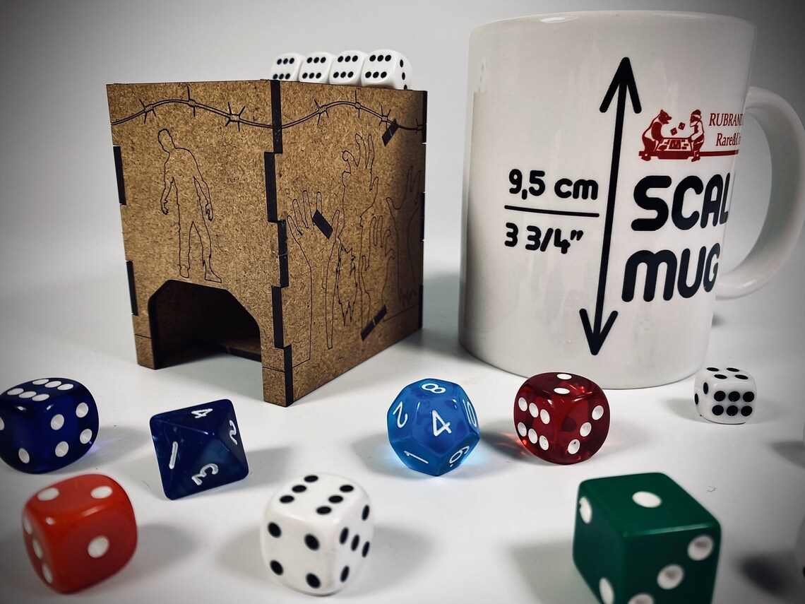 Zombie Micro Dice Tower / Pocket Dice Tower zombicide Dead Etsy