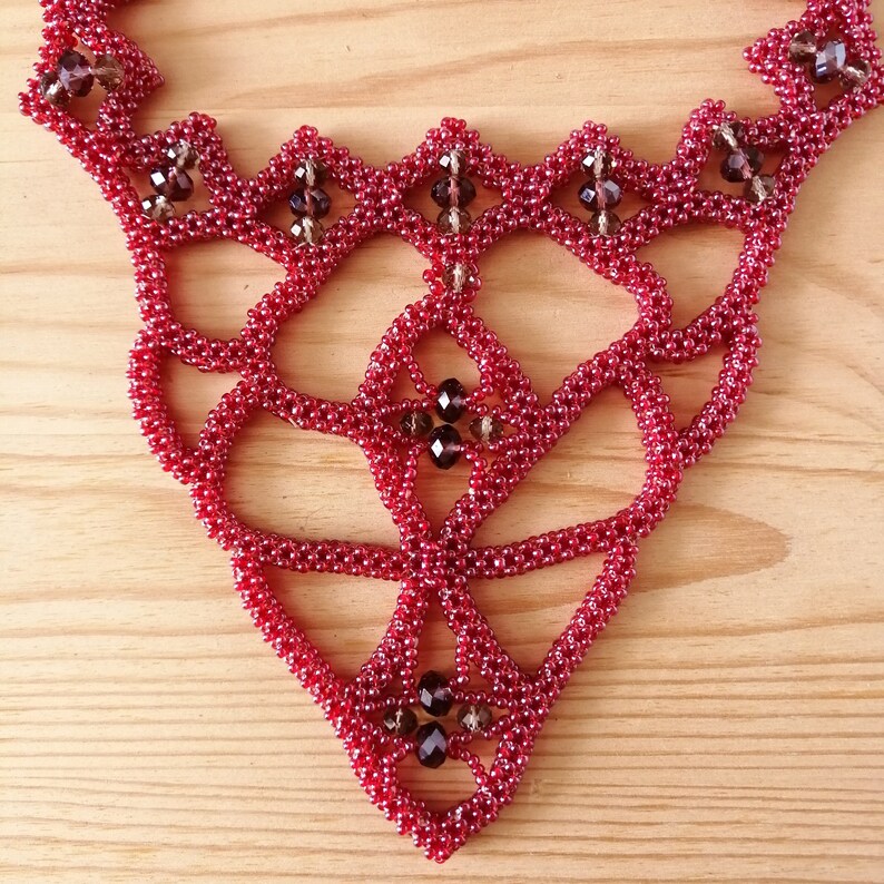 Kitsch jewelry red beaded fairy necklace pagan goddess Etsy