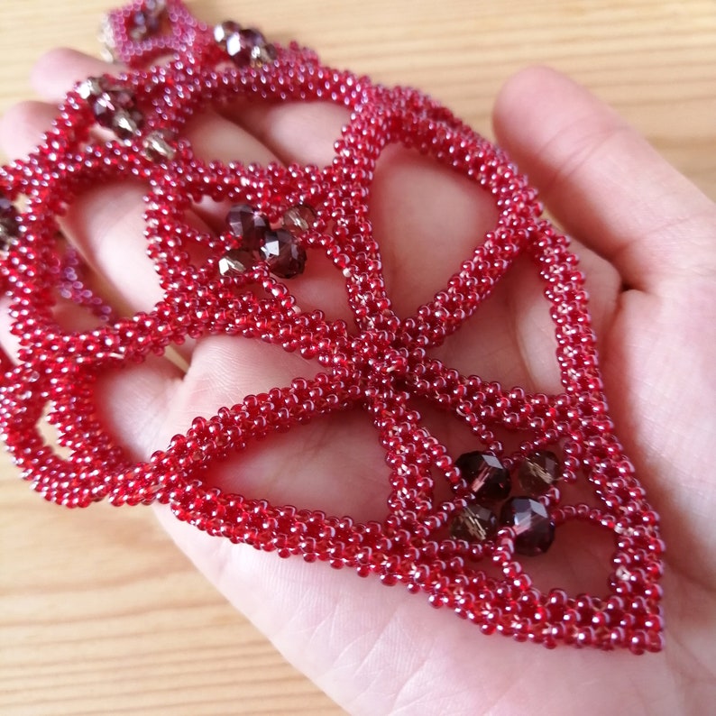 Kitsch jewelry red beaded fairy necklace pagan goddess Etsy