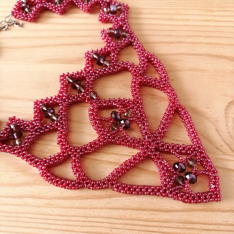 Kitsch jewelry red beaded fairy necklace pagan goddess Etsy