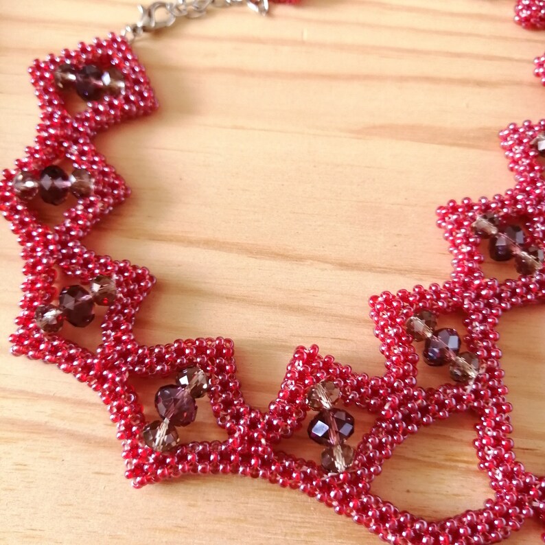 Kitsch jewelry red beaded fairy necklace pagan goddess Etsy