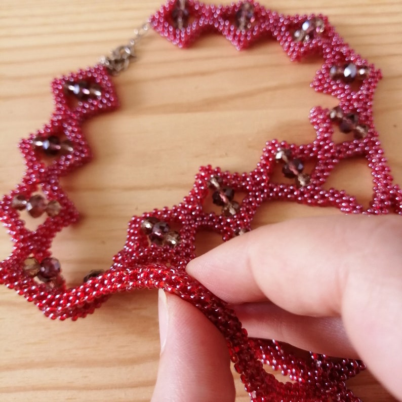 Kitsch jewelry red beaded fairy necklace pagan goddess Etsy