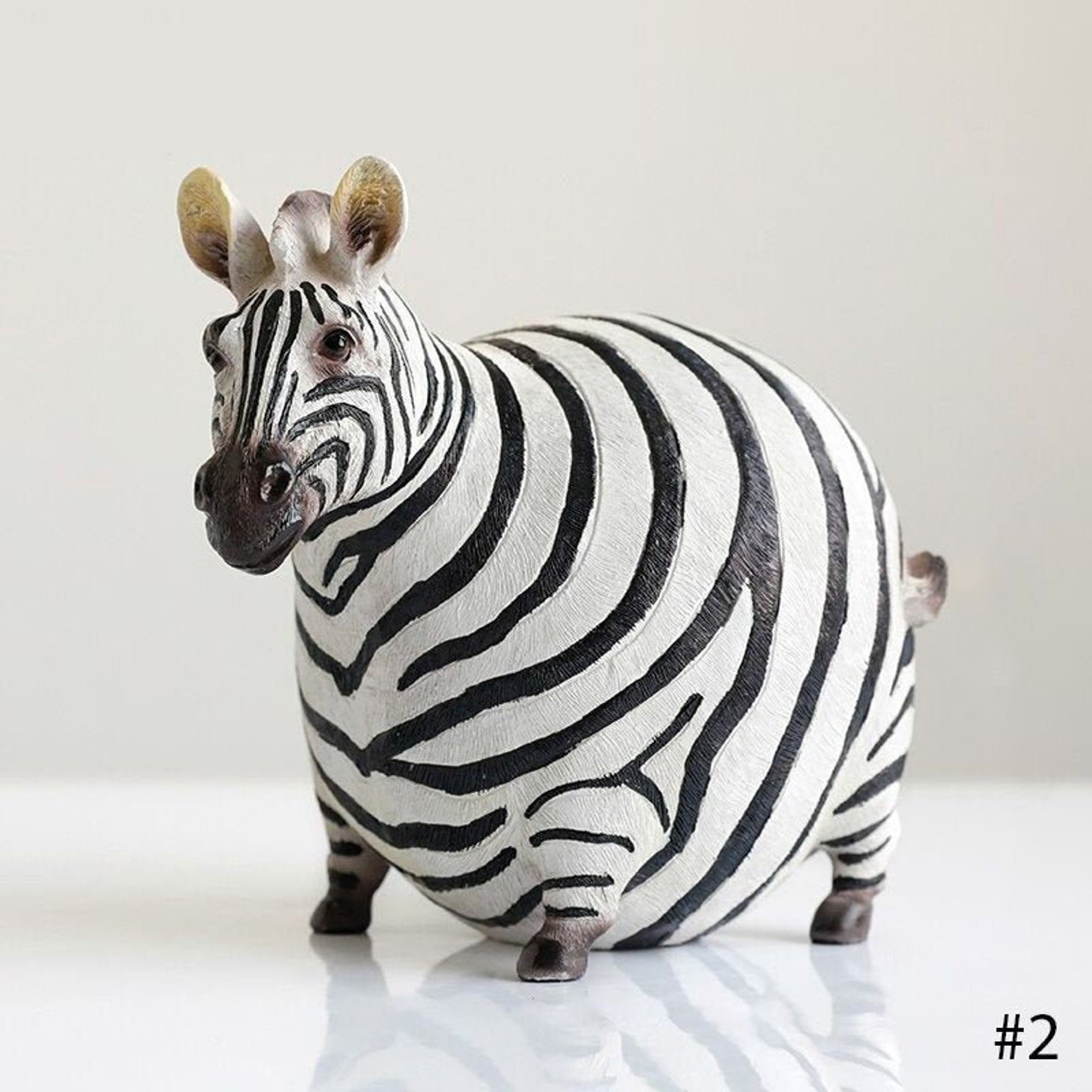 fat zebra statue