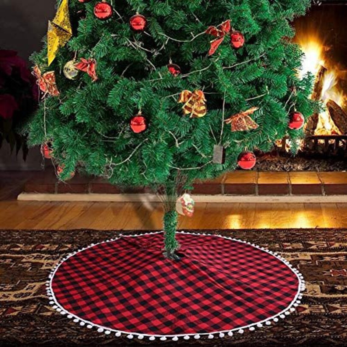 Buffalo Plaid Christmas Skirt Christmas Tree Skirt Xmas Tree Etsy