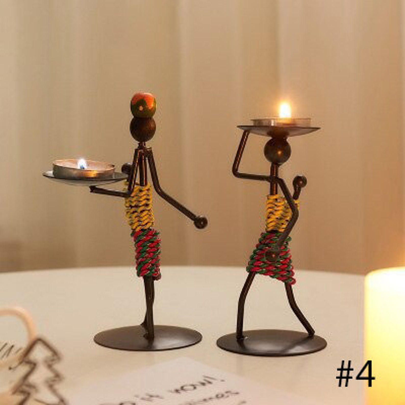 Maasai Family Candle Holders African Tribe Tea Light Holder Etsy
