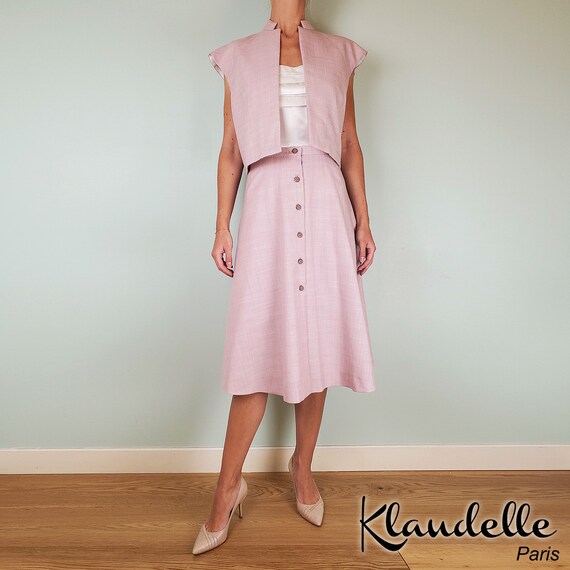 Skirt set - pale pink bolero 50s