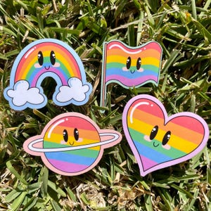 Pride Cartoon Pack of 4 Stickers
