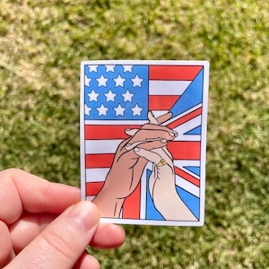 Geschichte Huh? - Rot, Weiß und Königsblau Sticker