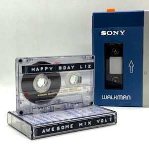 Pink Clear Black 80s Cassette Tape Personalized