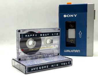 Custom mixtape / Free shipping / Custom real audio cassette tape / Perfect Valentines Gift/ Birthday /Anniversary / Romantic Gift !