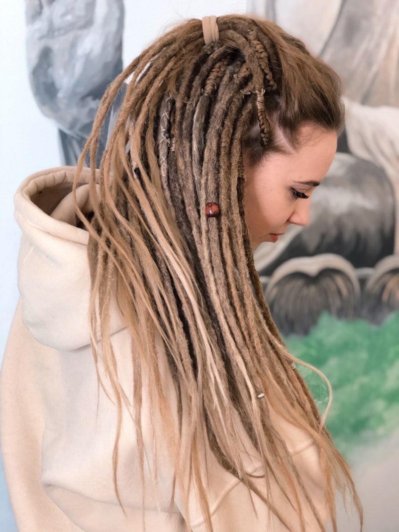 Synthetic Dreads Dreadlocks Natural Light Brown Ombre With Etsy