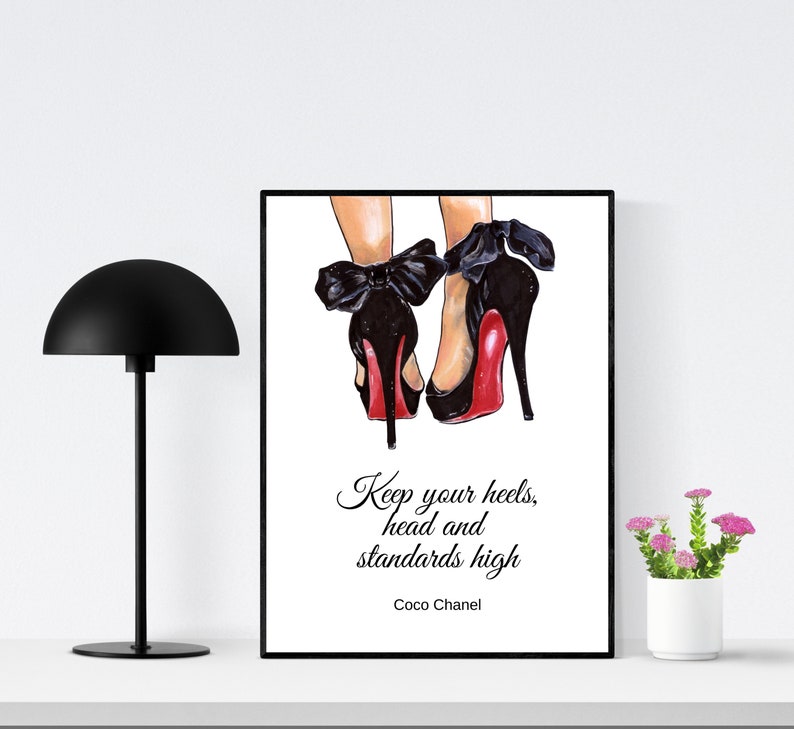 Coco Chanel Quote Keep Your Heels Quote PRINTABLE Home Etsy