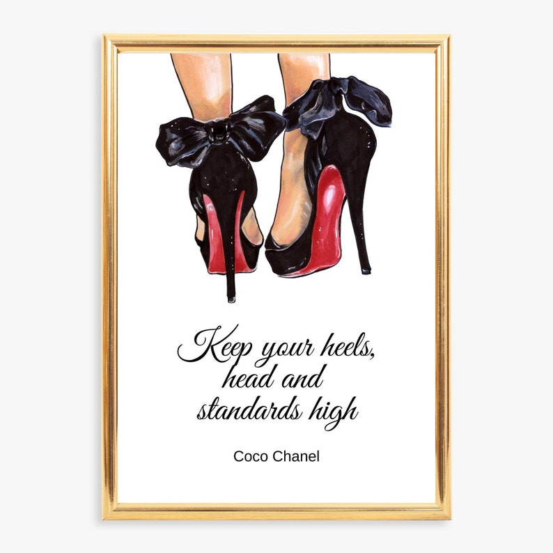 Coco Chanel Quote Keep Your Heels Quote PRINTABLE Home | Etsy