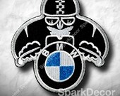 BMW Patch Iron on Cloth Jacket Coat Vest Shirt Jean Denim Cap Bag Race Suit Motorsports Racing Motorcycle Cafe Racer Big Bike Chopper Biker