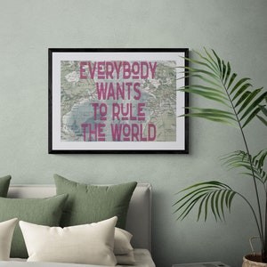 Everybody Wants To Rule The World Tears For Fears Lyrics Poster