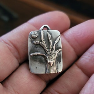 Mokume gane Custom bereavement pendant urn pendant Made to Order with your ashes