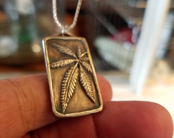 Hemp leaf pot leaf quality pendant handcrafted