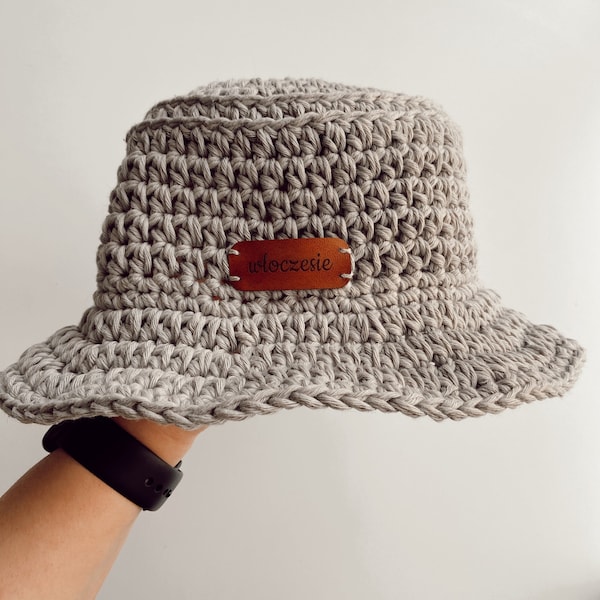 Everyday cotton bucket hat, crochet unisex head wear, trendy fun summer style sun hat