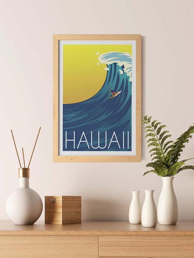 Vintage Hawaii Travel Print