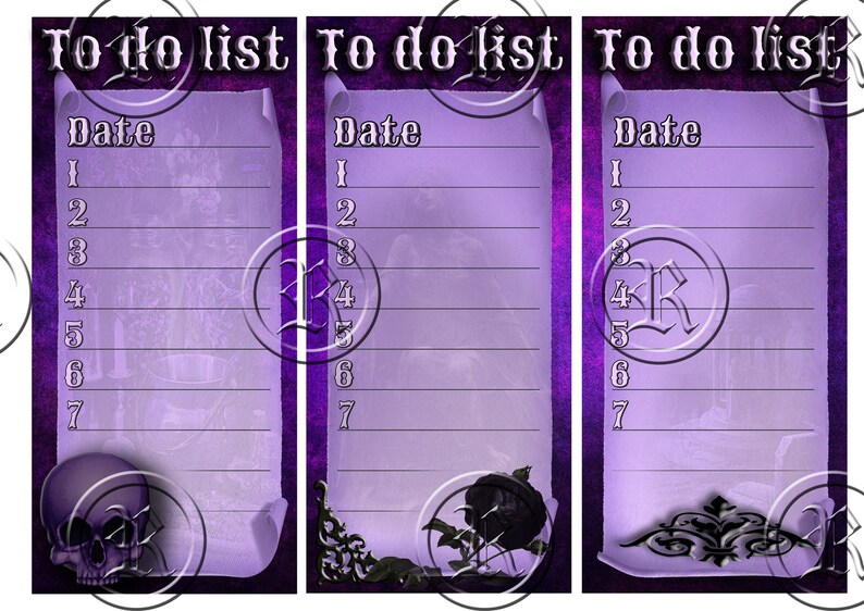 9 Gorgeus Gothic note cards gothic ephemera printable note | Etsy