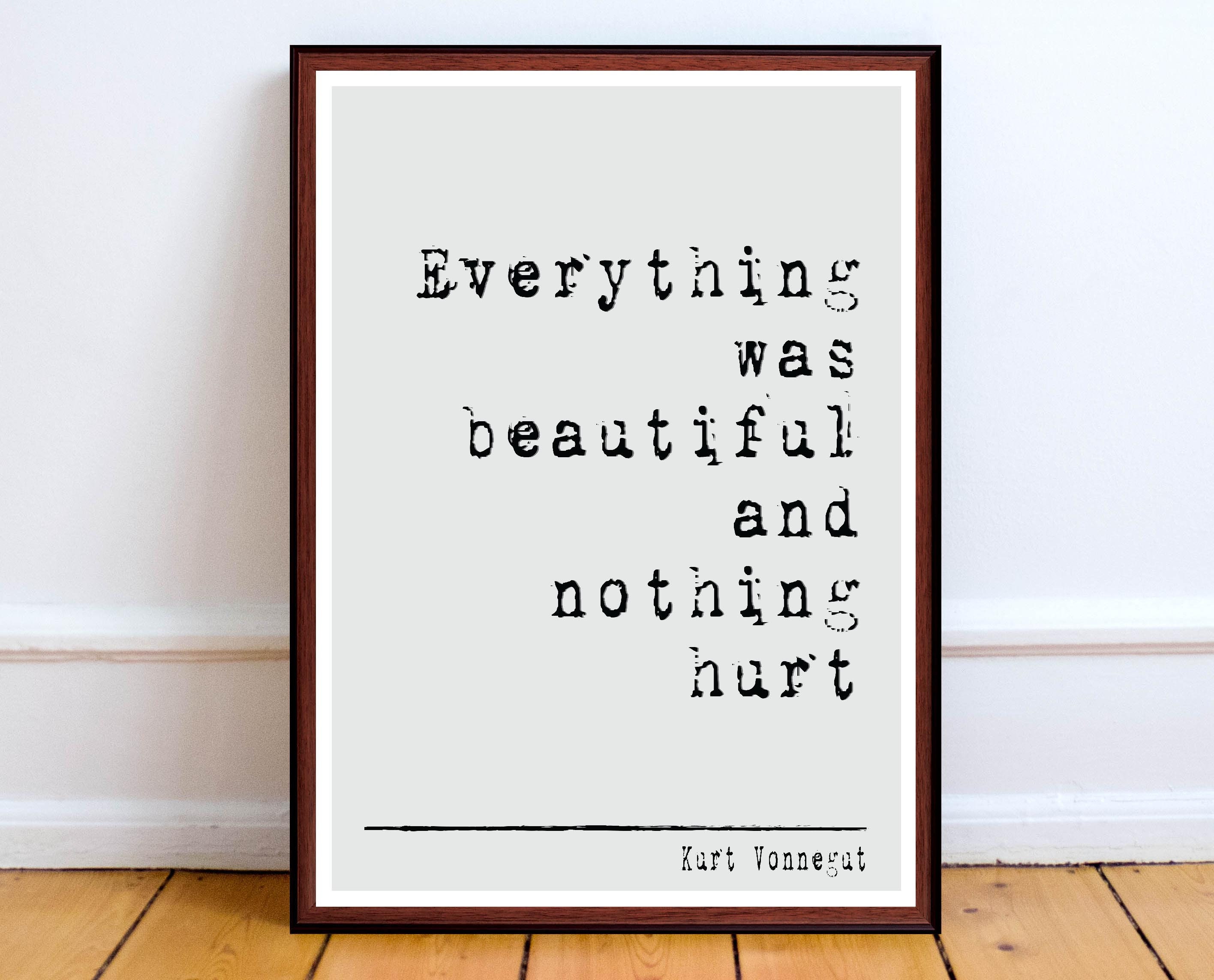 Kurt Vonnegut Quote Art Print Unique Literary - Etsy