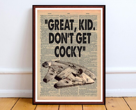 Han Solo Star Wars Quote Art Print Unique Literary Etsy