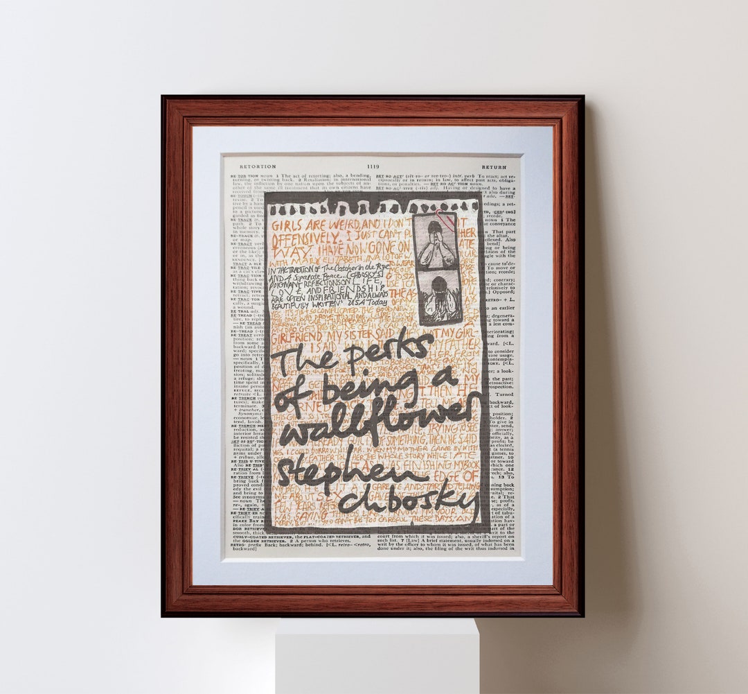 Perks of Being a Wallflower Book Cover Dictionary Art Print Etsy