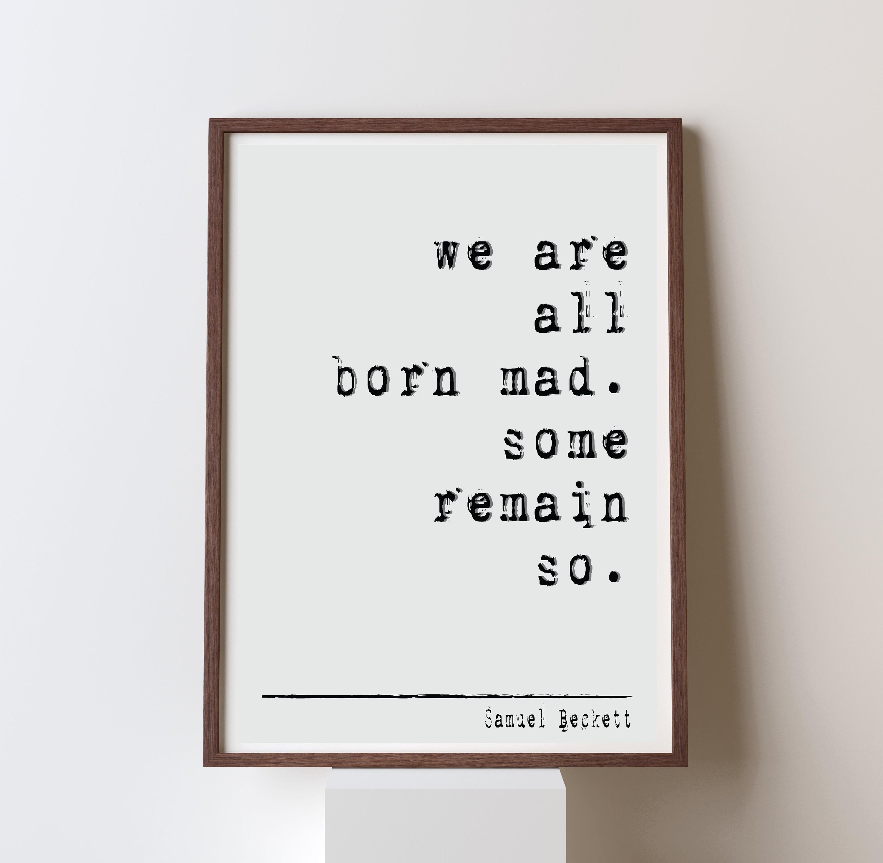 Samuel Beckett Quote Art Print Unique Literary - Etsy