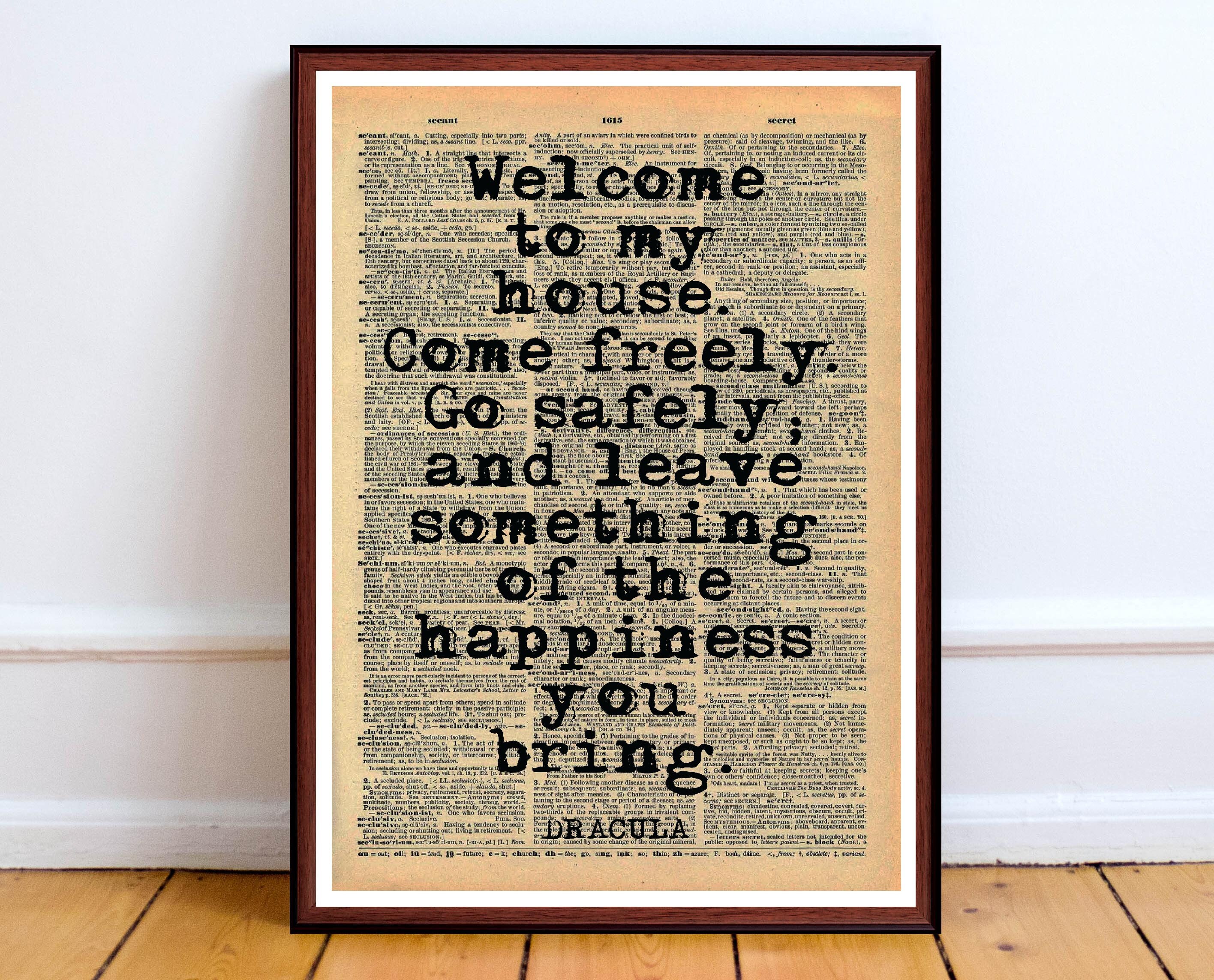 Bram Stoker Dracula Quote Art Print Unique literary | Etsy