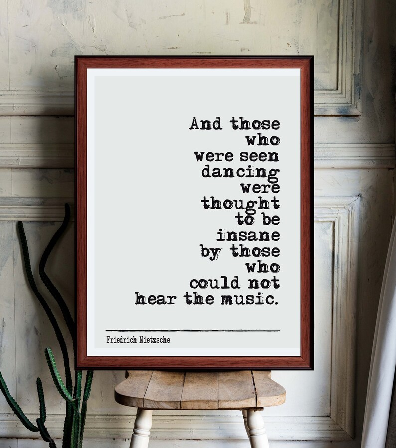 Friedrich Nietzsche Quote Art Print Unique literary ...