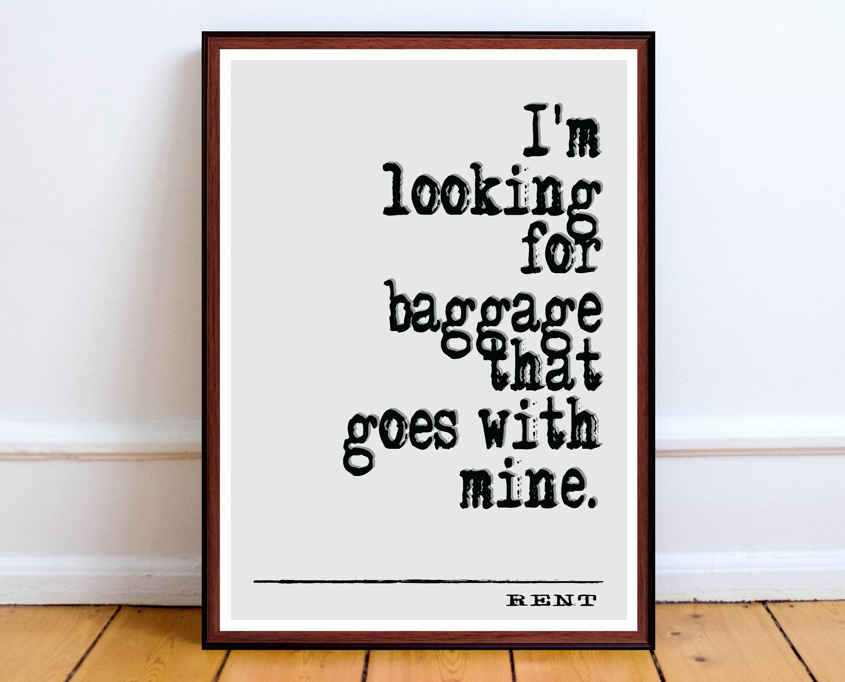 Rent Musical Quote Art Print Unique literary Inspirational Etsy