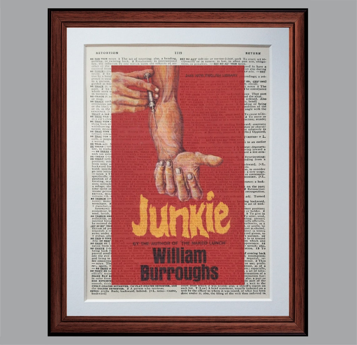 Junkie William Burroughs Book Cover Dictionary Art Print Etsy