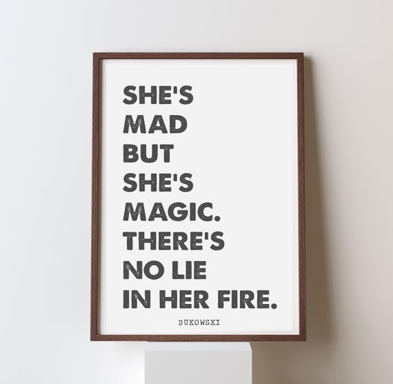 Charles Bukowski Motivational Quote Canvas Wall Art
