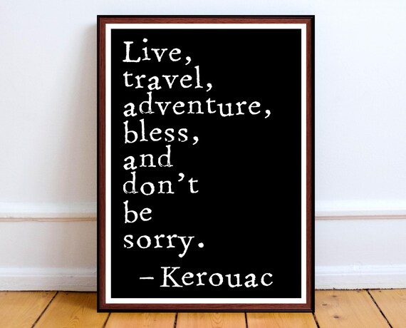 Jack Kerouac Citation Art Print Litteraire Unique Etsy Jack Kerouac Citation Art Print Litteraire Unique Etsy