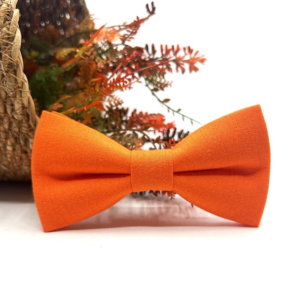 Pajarita naranja neón / Pajarita naranja / Regalo del padrino / Pajarita de boda / Pajarita portadora del anillo / Regalo para papá / Regalo para él / Pajarita del padrino