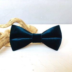 Nœud papillon en velours bleu marine Nœud papillon en velours Cadeau pour homme d'honneur